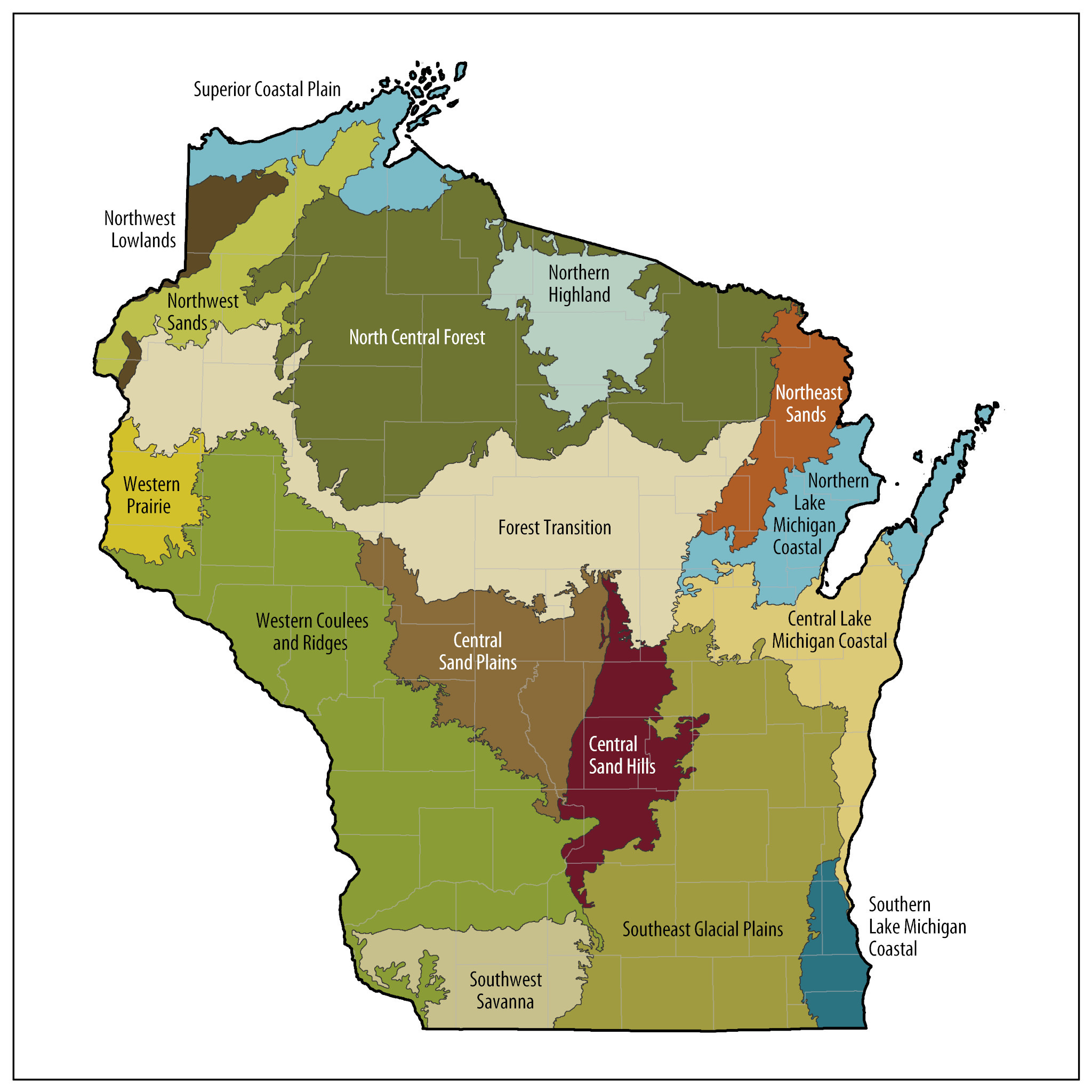 Ecological Landscapes of Wisconsin   Wisconsin DNR