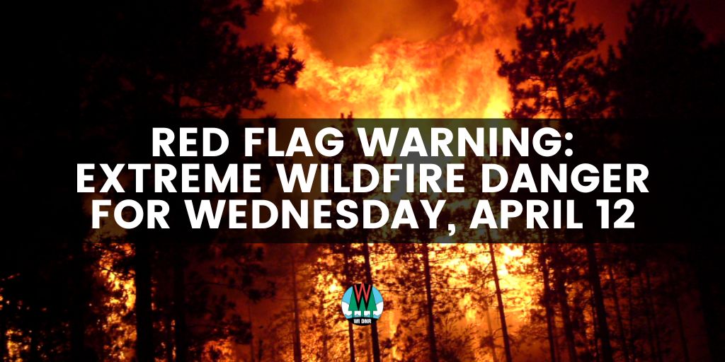 Extreme fire danger banner for April 12, 2023