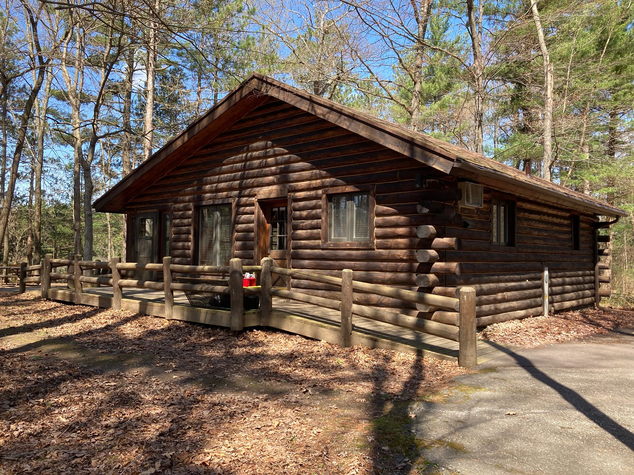 A photo of the Mirror Lake Accessible Cabin.