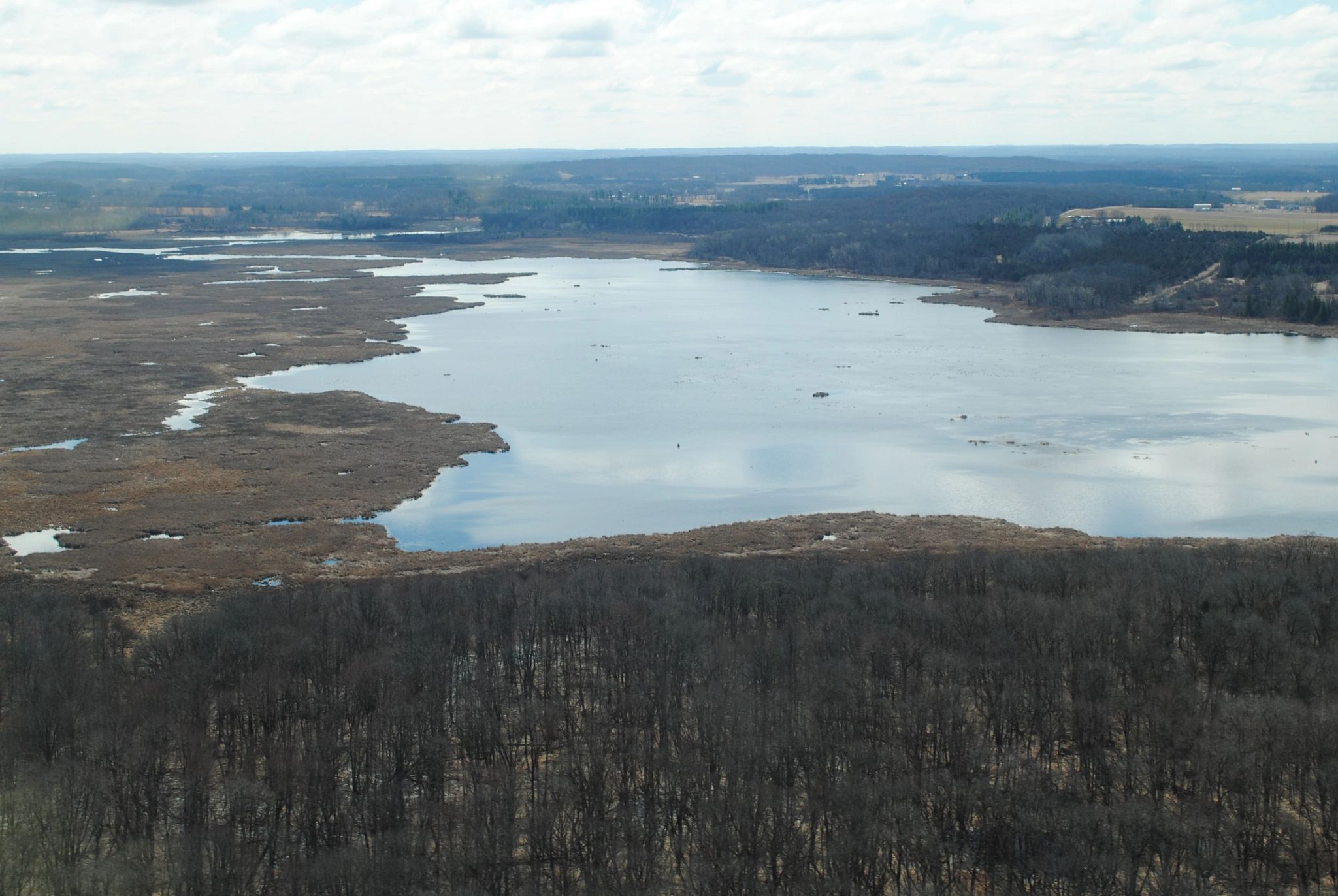 An aerial view of French Creek Wildlife Area.