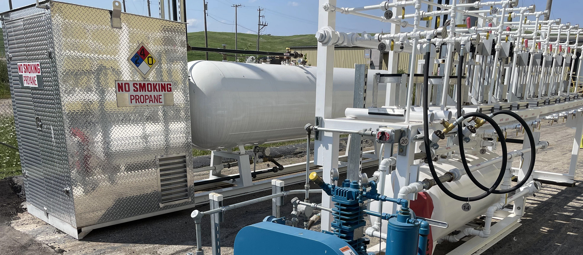 Photo of a propane collection system