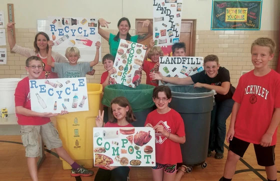 McKinley Elementary School in Wauwatosa was recognized in 2017 for its successful new food composting program that reduced the amount of food waste entering landfills, as well as its plastic bag recycling initiative. 