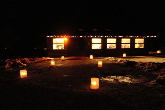 A candle lighting the trail
