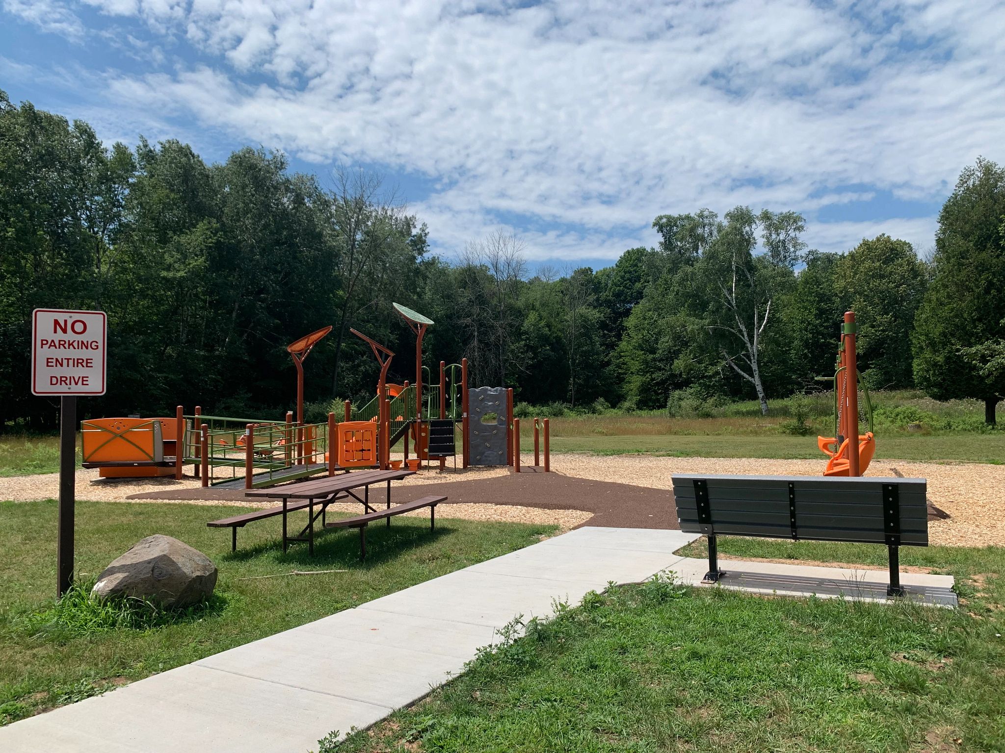 A playground at Harrington Beach State Park.