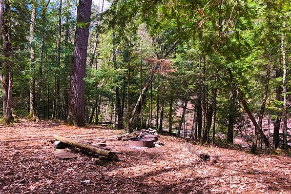 Backpack campsite along the North Country Scenic Trail.