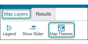 Screen shot of the Map Layers Panel in the Property Planning Viewer