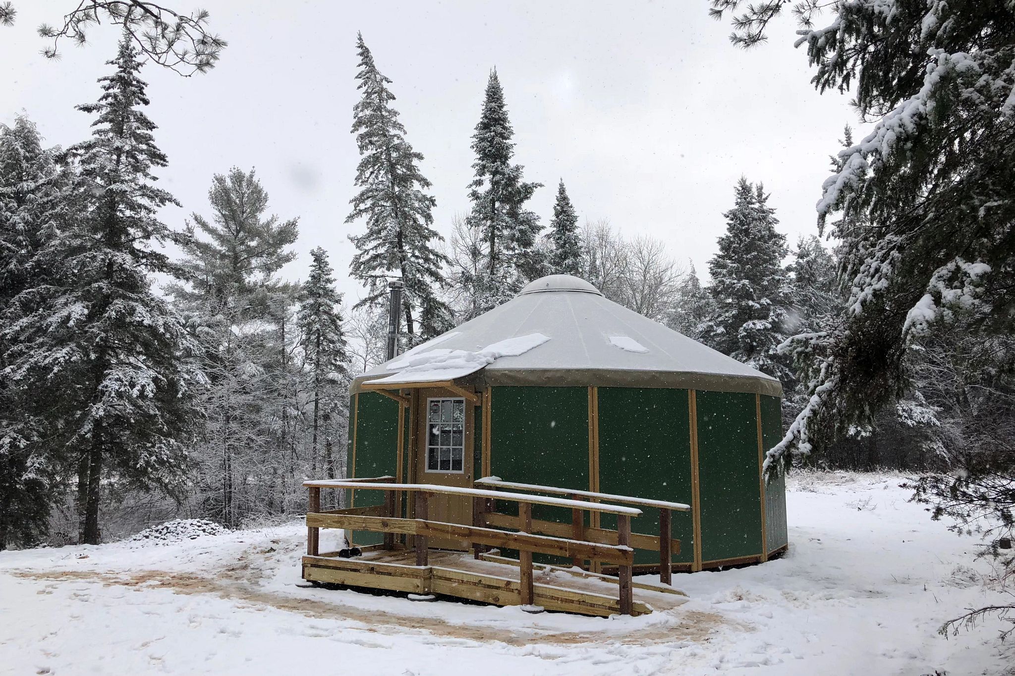 Yurt located in Flambeau River State Forest