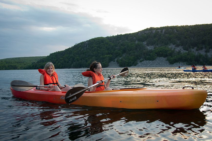 Kayaking at Devils Lake State Park