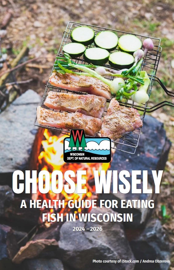 cover of 2024-2026 Choose Wisely booklet showing fish being cooked over a fire with text "Choose Wisely"