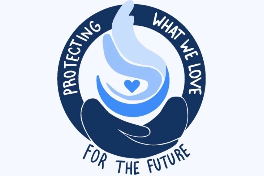 The logo of Wisconsin Water Week 2022 on a light blue background.